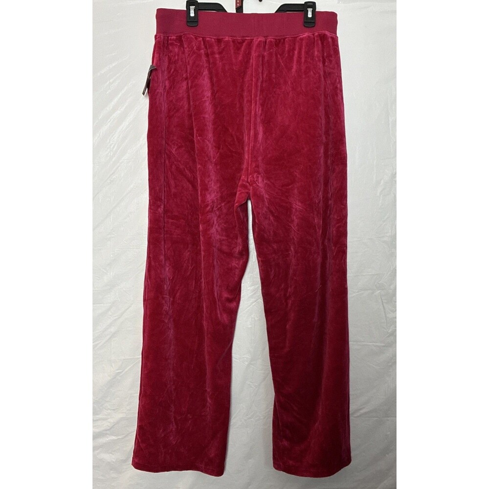 NEW Liz Claiborne Red Luxe Velour Pants Wide Leg Casual Holiday Womens Plus 2X - Picture 3 of 15
